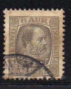 Iceland Sc 37 1902 6 aur gray brown Christian IX stamp used