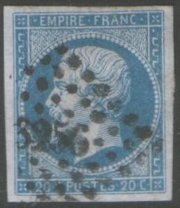 France 20 c blue SG 51 fine used