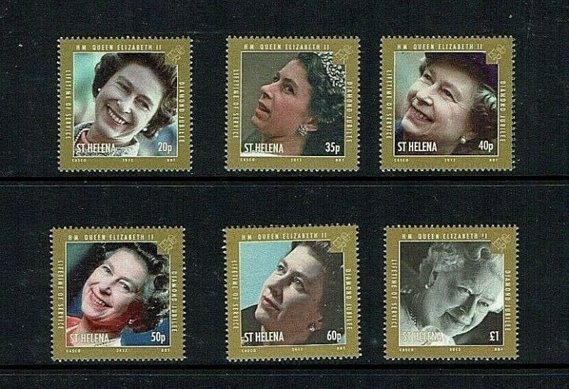 St Helena: 2012 Queen Elizabeth, Diamond Jubilee,  MNH set