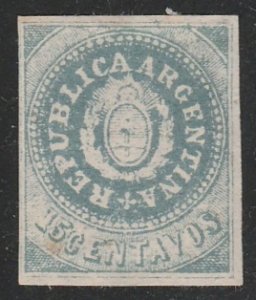 Argentina #7 Mint Hinge Remnant Single Stamp Imperf.