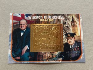 Winston Churchill 2023 year 6 blocks Foil. Bronze perforated  NEW MNH**