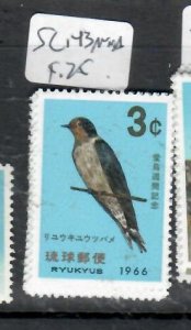 RYUKYU ISLANDS  3C BIRD    SC 143   MNH  PP1025H