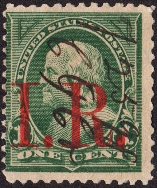 R154 1¢ Internal Revenue Stamp (1898) Used