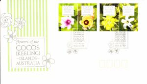 Cocos (Keeling) Islands 2010 FDC Set of 4 Flowers of the Islands