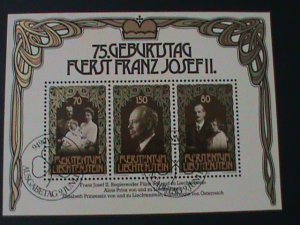 LIECHTENSTEIN-1981-SC#710  75TH BIRTHDAY-PRINCE FRANZ JOSEPH II CTO S/S VF