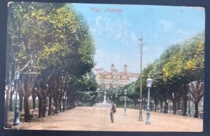 1911 Gibraltar Color Picture Postcard Cover To England Vigo Alameda