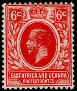 EAST AFRICA and UGANDA SG46a, 6c scarlet, LH MINT. Cat £25. WMK MULT CA