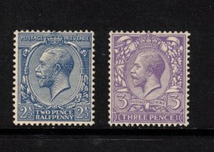 Great Britain #163 - #164 Very Fine Never Hinged