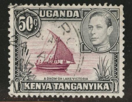 Kenya Uganda and Tanganyika KUT  Scott 79 used 1949 Dhow