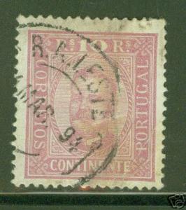 PORTUGAL Scott 68b Perf 13.5 used stamp CV $6.5