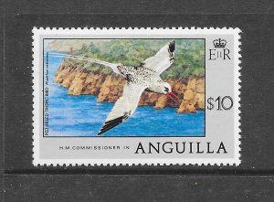 BIRDS -ANGUILLA #290 RED-BILLED TROPIC BIRD MNH