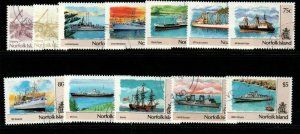 NORFOLK ISLAND SG483/94 1990 SHIPS FINE USED