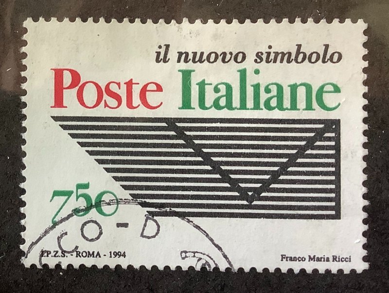 Italy 1994 Scott 2010 used - 750 L,   New Italian Postal Emblem