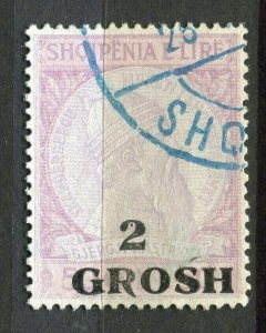 ALBANIA; 1914 early Skanderbeg surcharged issue fine used 2g. value