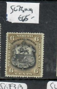 NORTH BORNEO 6C ARMS SG 73   MOG  P0514H