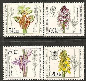 Germany  B623-26 MNH 1984 Flowers-Orchid