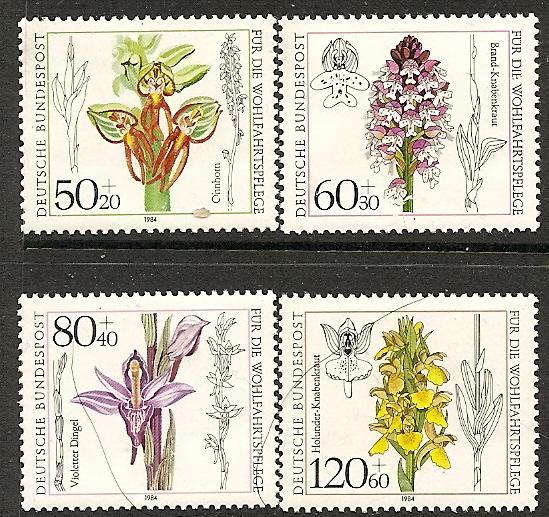 Germany  B623-26 MNH 1984 Flowers-Orchid
