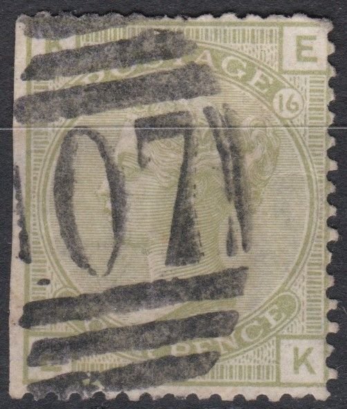 Great Britain Sg153 4d Sage Green Pl 16 Used Cv £300   EK