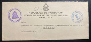 1950 Danli Honduras Official Cover To Public Health Bureau Tegucigalpa