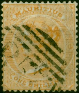 Mauritius 1872 1s Orange SG70 Good Used