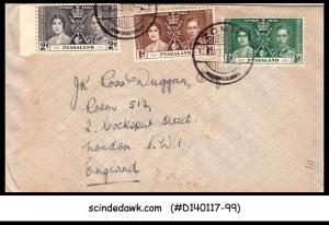 NYASALAND - 1937 QEII CORONATION - 3V - FDC