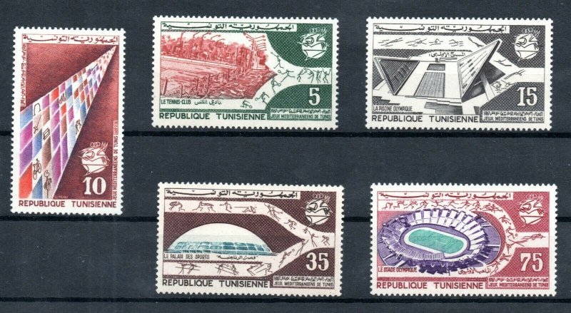 1967 - Tunisia - Mediterranean Sport Games, Tunis- Stadium - Compl.Set 5v.MNH** 