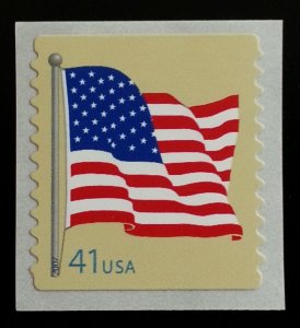 2007 41c American Flag, Coil Scott 4189 Mint F/VF NH