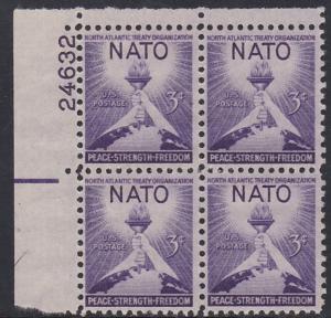 1008 NATO Plate Block MNH