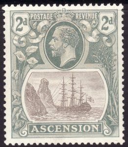 ASCENSION ISLAND  13  KGV  2¢  MLH  SHERWOOD STAMP