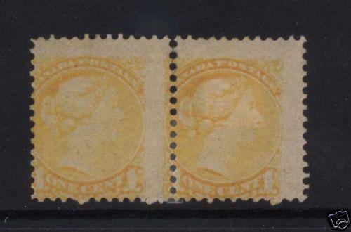 Canada #35 Mint Rare Misperf Pair