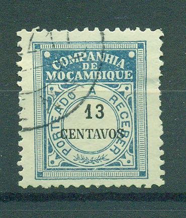 Mozambique Company sc# J28 used cat value $1.30