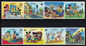 UGANDA 1990 - Disney characters / complete set MNH