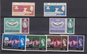 Pitcairn Islands QEII 1965/66 Sets x 3 MH BP2932