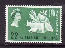 British Honduras-Sc#179- id7-unused hinged Omnibus QEII set-Freedom from hunger-