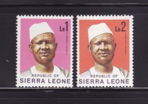 Sierra Leone 433-434 MHR President Siaka Stevens