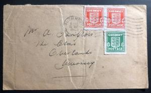 1943 Occupied Guernsey Channel Islands England COver Domestic Used B