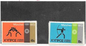 Cyprus #383-384 1972 Olympics (MNH ) CV $1.25