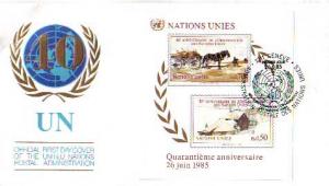 United Nations Geneva, First Day Cover, Horses