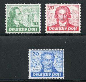 GERMANY BERLIN SCOTT #9N61/63 GOETHE MINT NEVER HINGED