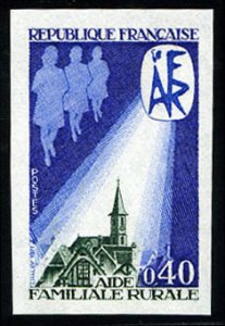 France, 1950-Present #1309 (YT 1682) Cat€18.50, 1971 Rural Farm Aid, imperf...