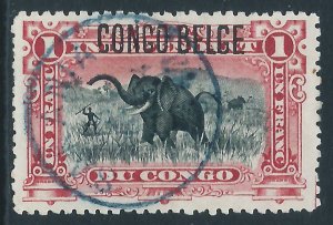 Belgian Congo, Sc #37, 1fr Used