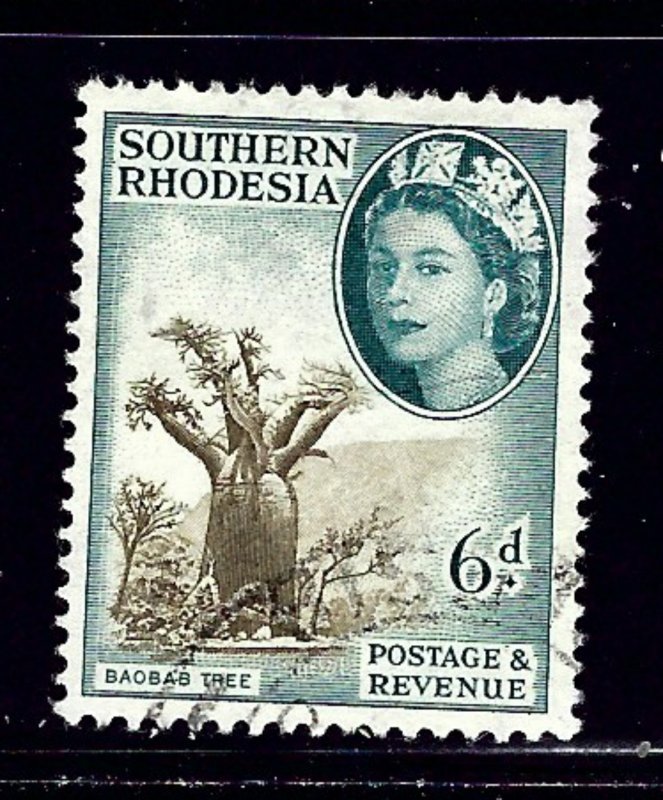 Southern Rhodesia 87 Used 1953 Baobab Tree    (ap1107)