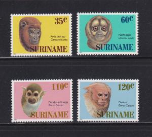 Surinam 755-758 Set MNH Animals, Monkeys