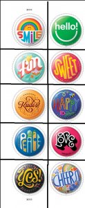 #5919 - 5928 2024 Pinback Buttons Singles set/10 - MNH (After 8/15/24)