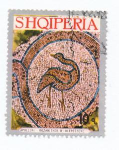 Albania 1972  Scott 1475 used - 10q,  Bird, Mosaic