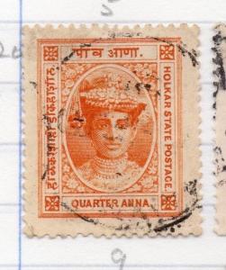 Indore Indian States 1904-20 Early Issue Fine Used 1/4a. 207666