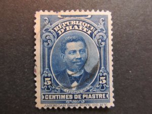 A4P10F62 Haiti 1912 5c used