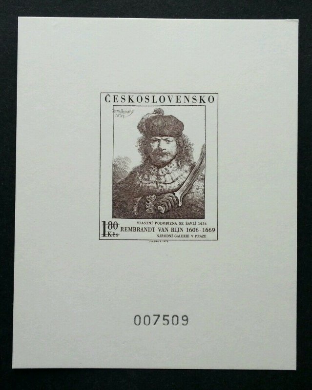 Czechoslovakia 1973 (souvenir card) MNH  *serial no: 007509