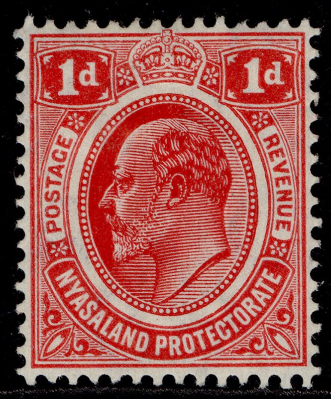 NYASALAND PROTECTORATE EDVII SG74, 1d carmine, M MINT. 