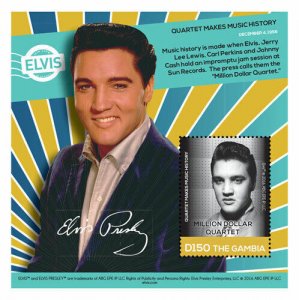 Gambia 2016 - Elvis Presley, Million Dollar Quartet - Souvenir Sheet - 3711 MNH